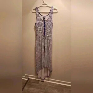 Gap •  1/4 button down high low maxi dress